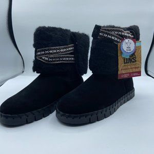 Muk Luks Water-Repellent Suede Cuffed Bootie